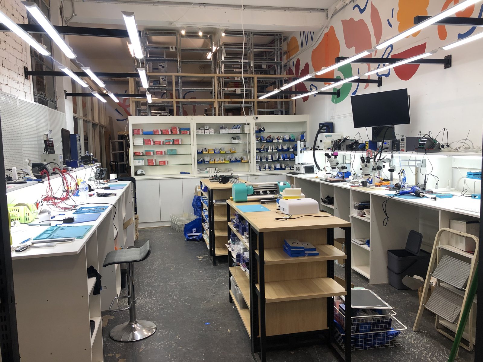 Inside the iFix repair workshop at 95 Sydney Rd, Brunswick