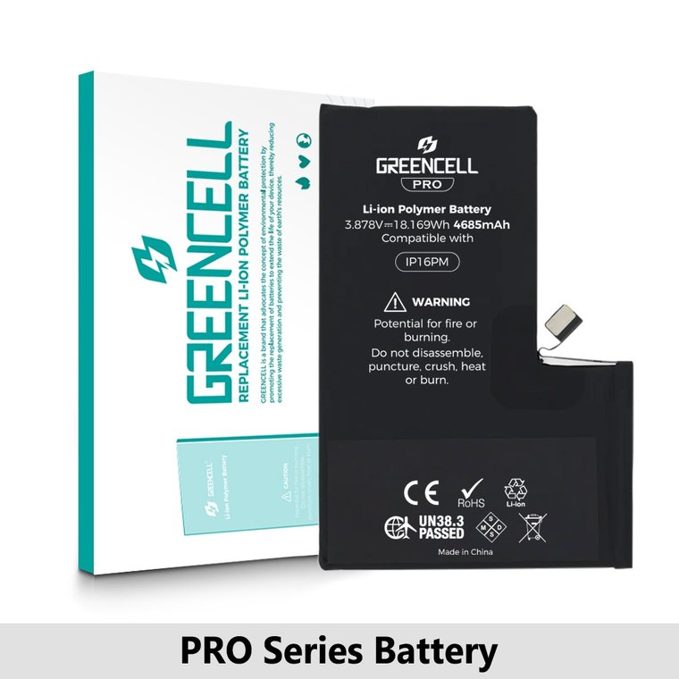 iPhone 16 Pro Max Battery — Greencell PRO