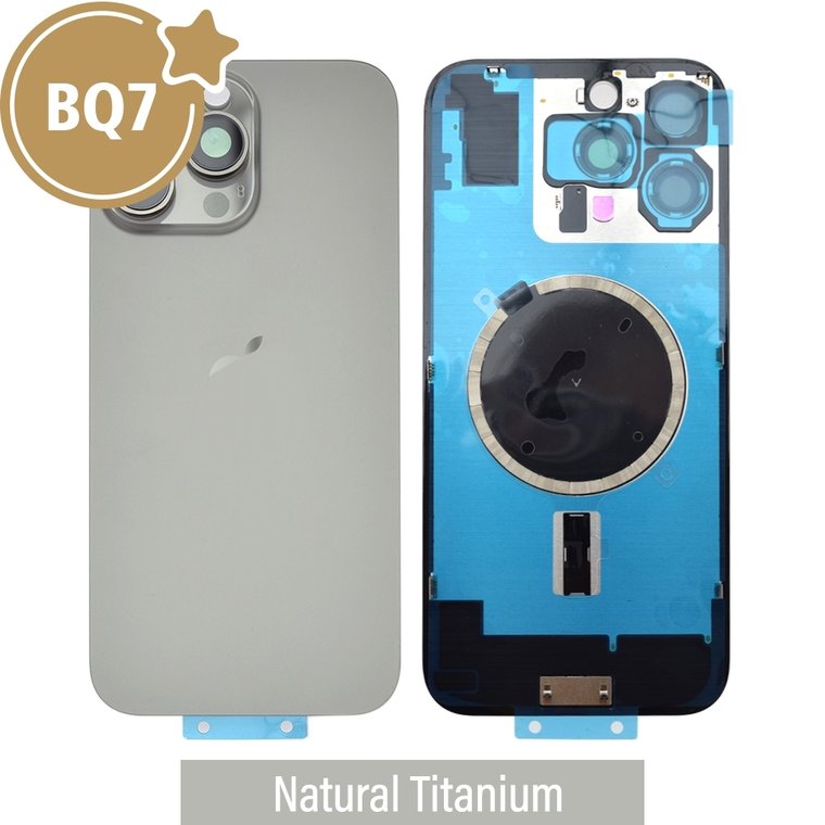 iPhone 16 Pro Max Rear Cover Glass — Natural Titanium